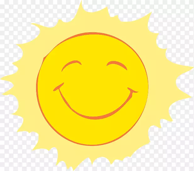 微笑黄色短信圈-卡通太阳