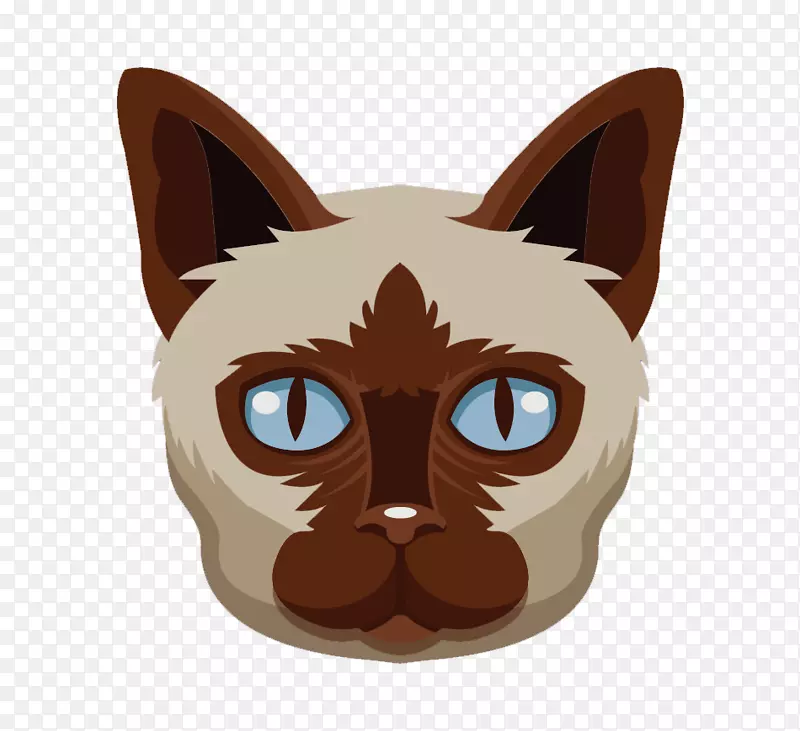 暹罗猫胡须卡通狗卡通猫头免费剪辑