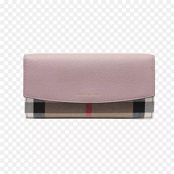 品牌长方形-巴宝莉浅紫色钱包