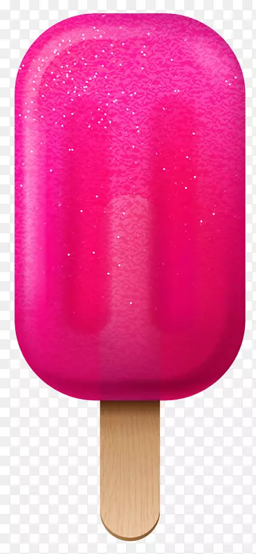 冰淇淋锥形剪贴画-粉红冰淇淋PNG剪贴画