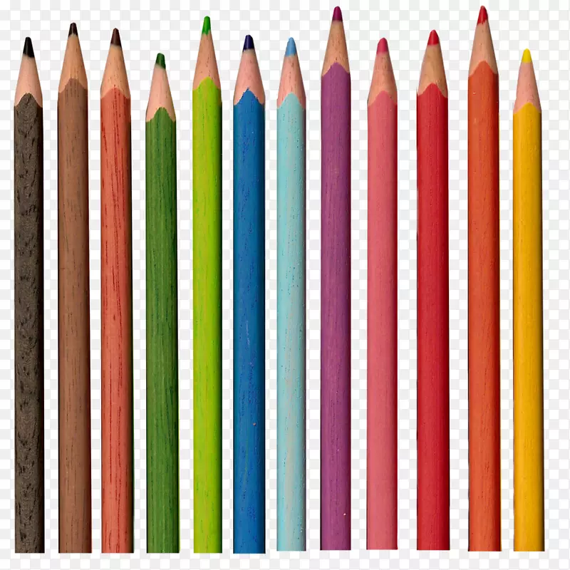 彩色铅笔棱镜-彩色铅笔PNG图像