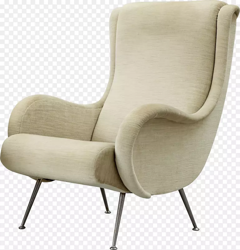 椅子桌-白色扶手椅PNG图像
