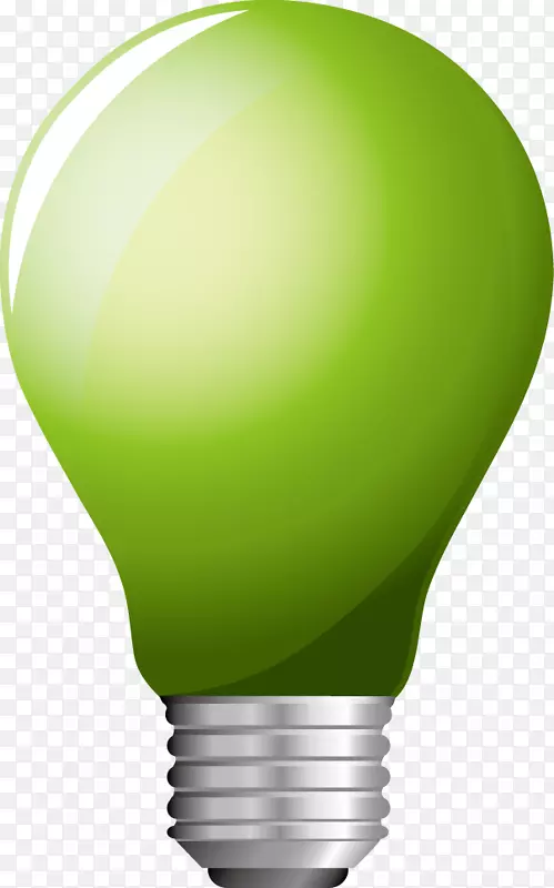 绿色灯泡创意设计图标志