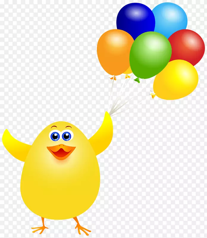 白宫鸡三明治气球炸鸡-复活节鸡配气球夹艺术形象