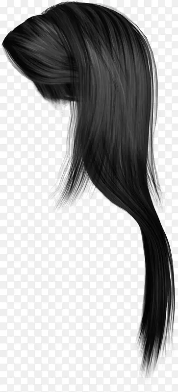 发型黑发-女性发PNG形象