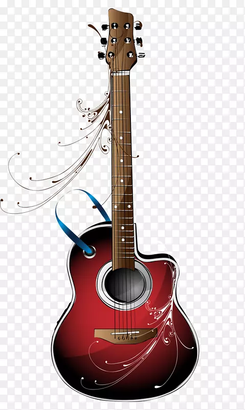 高清晰度视频壁纸.乐器.红色电吉他