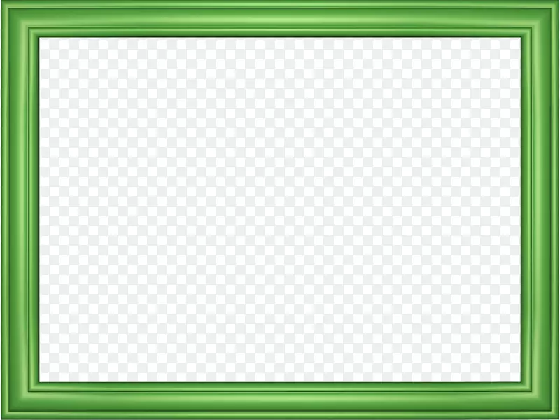 棋盘游戏方块图案-绿色边框透明背景