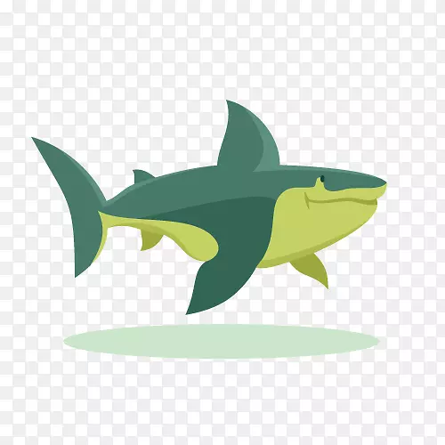大白鲨剪贴画-绿鲨
