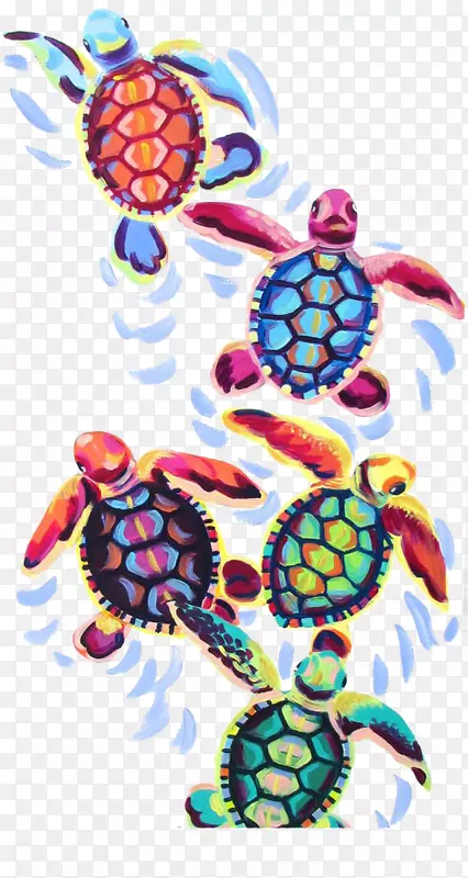 甲鱼美术画布龟甲画龟