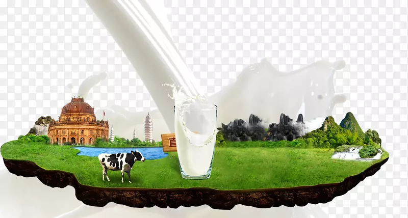 奶粉奶制品奶牛奶牛海报装饰元素