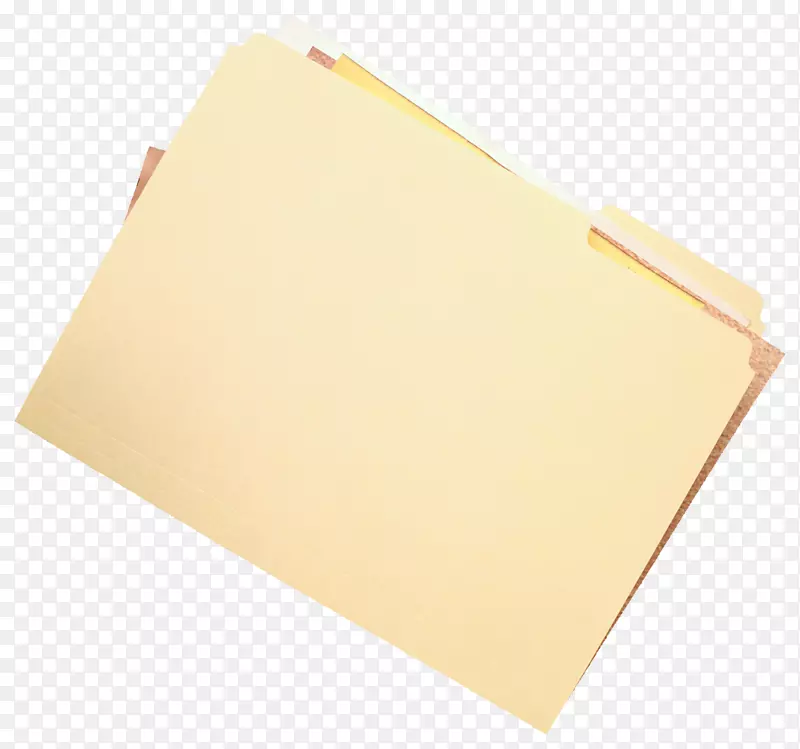 纸矩形黄色文件夹
