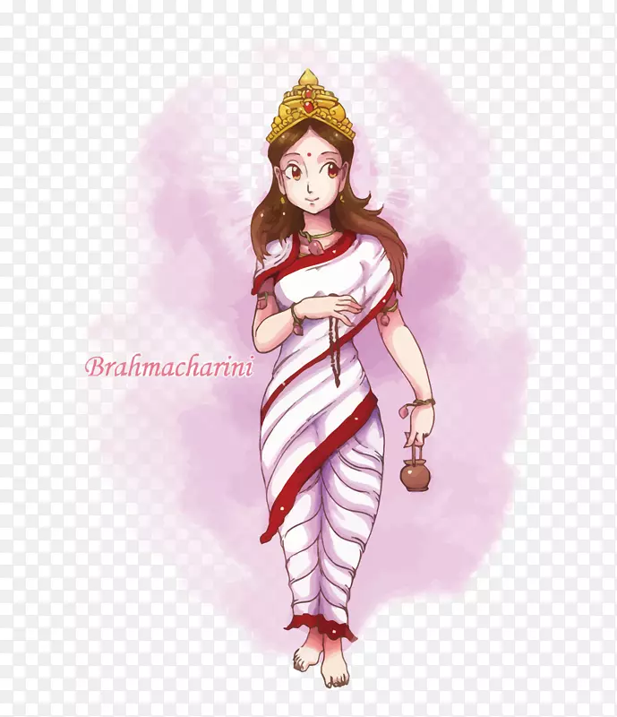 Parvati brahmacharini Navaratri Navadurga载体印度妇女