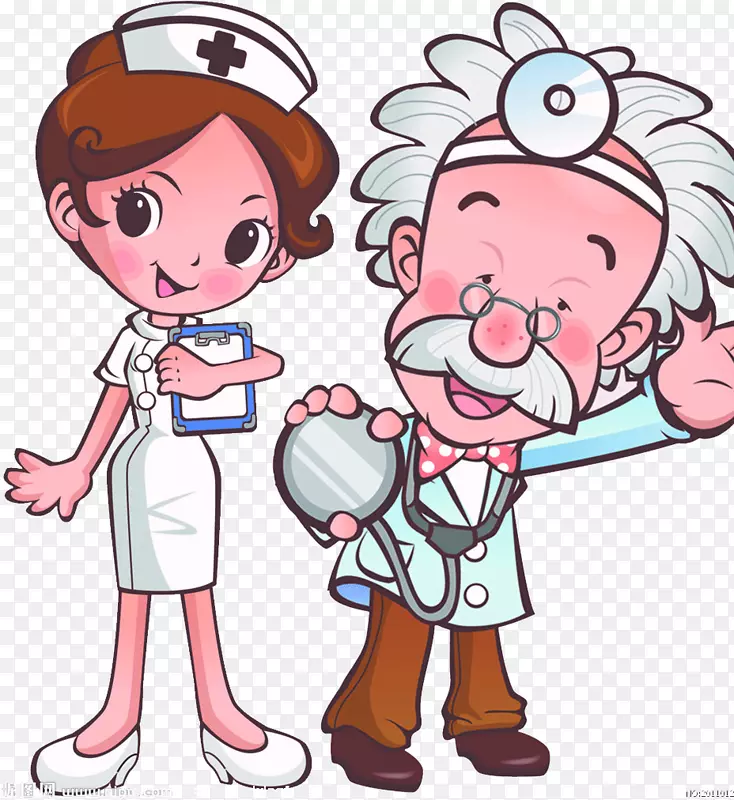 医生卡通护士-医生和护士