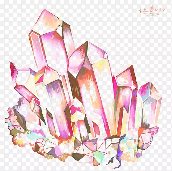 地质晶体拉深石英紫水晶-红宝石