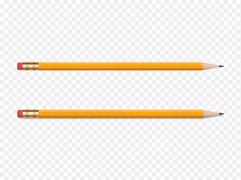 铅笔材质黄色-黄色铅笔PNG透明图像