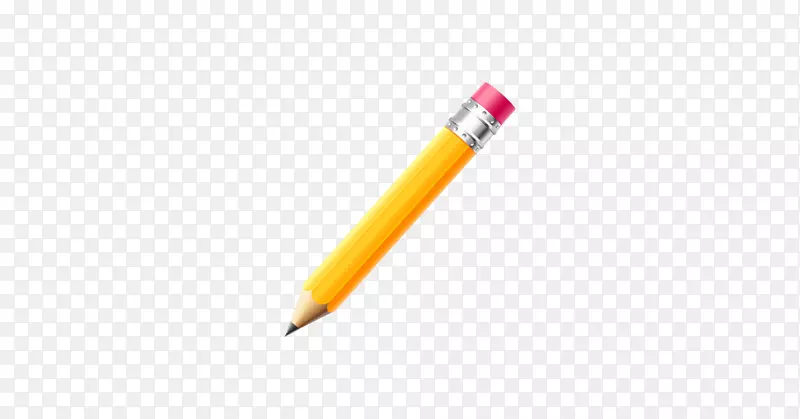 铅笔黄色字体-黄色铅笔透明PNG