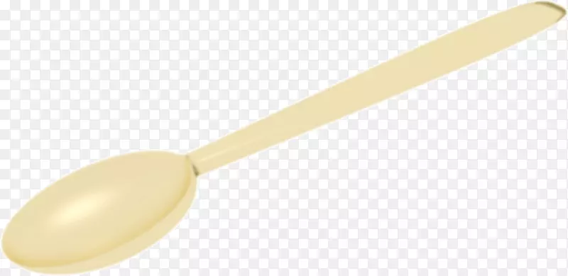 木制勺子黄色-木制勺子剪贴件