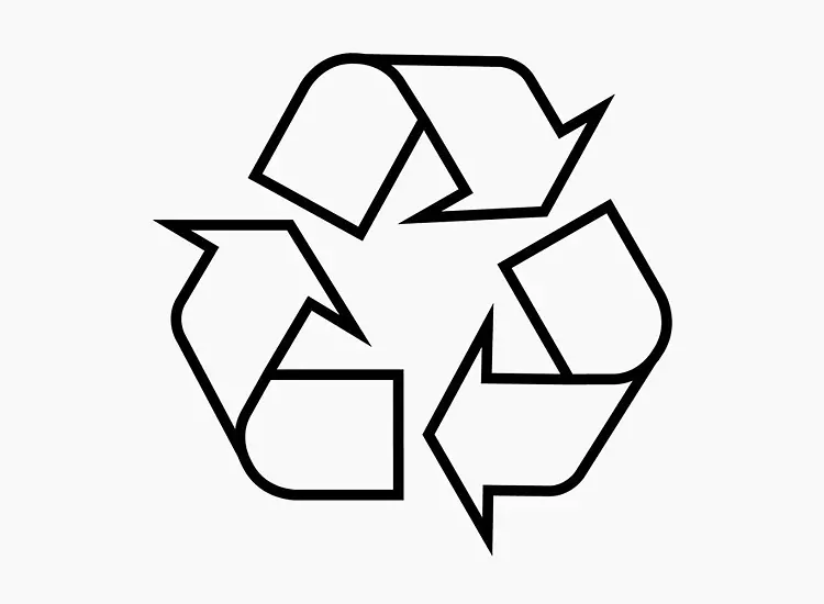 回收标志贴纸回收箱塑料回收标志