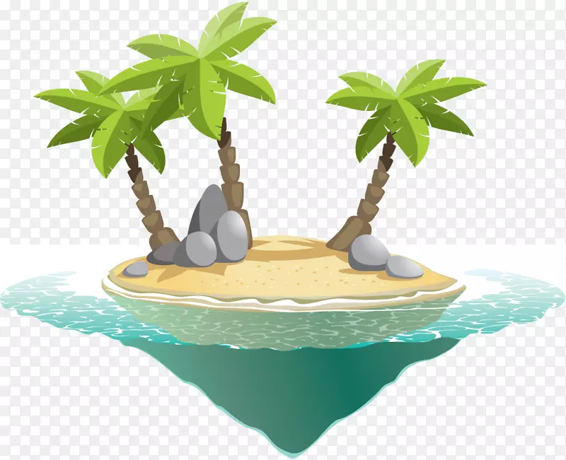 剪贴画-岛屿透明PNG