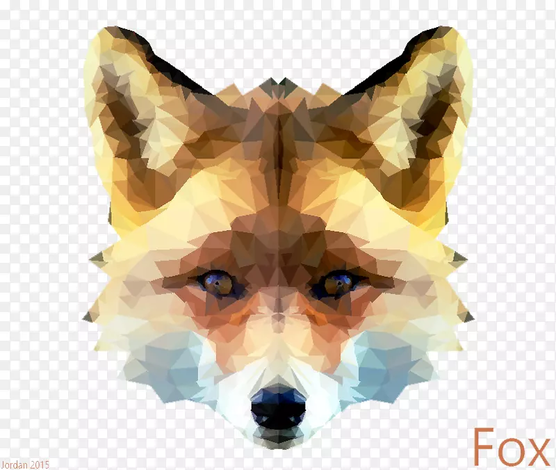 红狐夹艺术-艺术狐狸透明背景