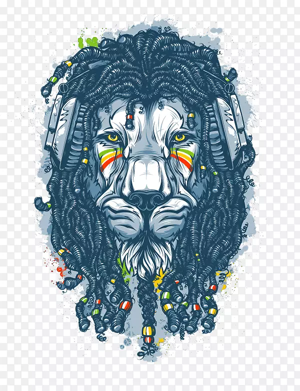 锡安iphone 6加犹大的Rastafari狮子-嘻哈狮