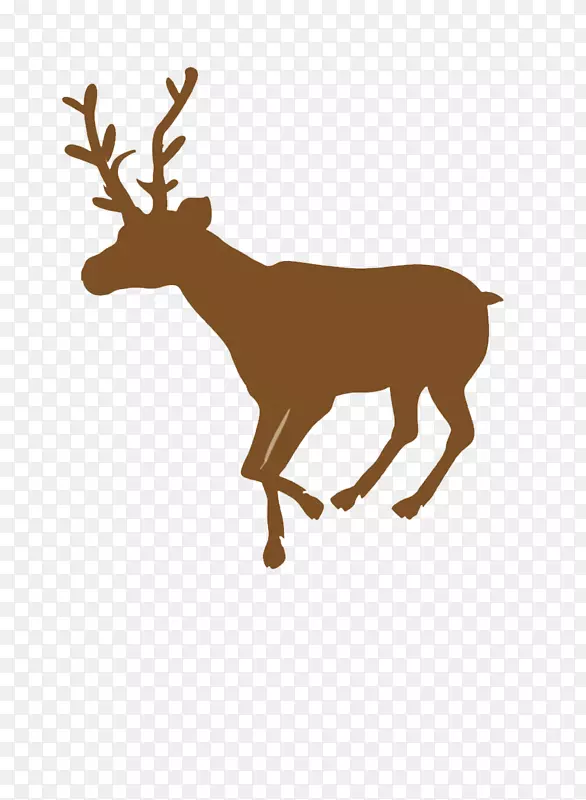 驯鹿-圣诞驯鹿剪影