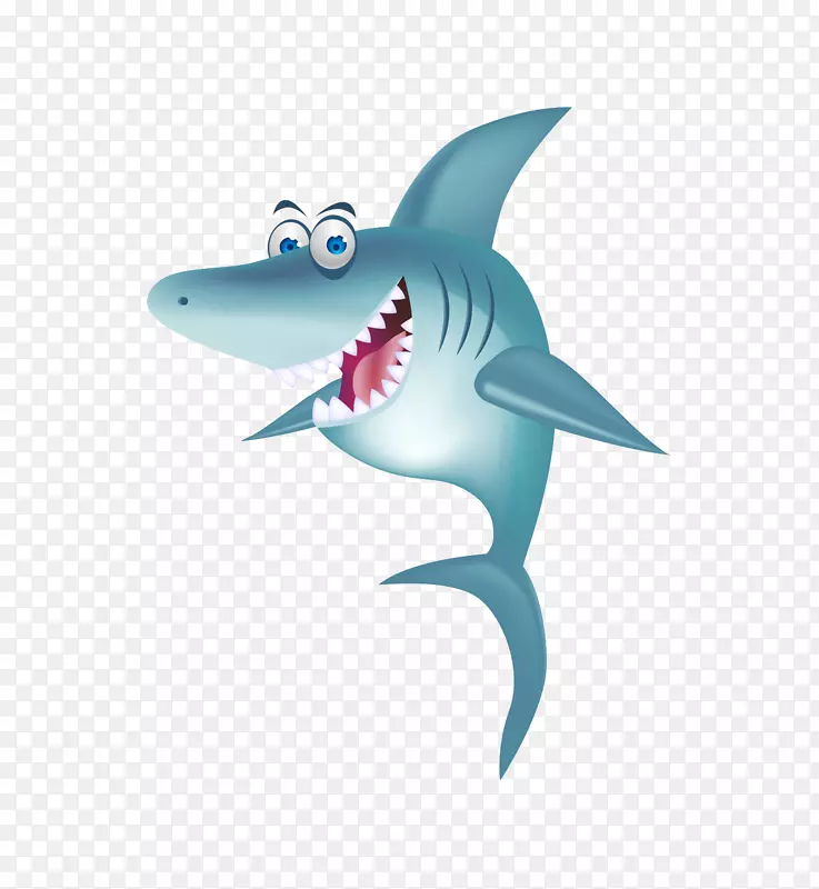 鲨鱼卡通可爱-鲨鱼