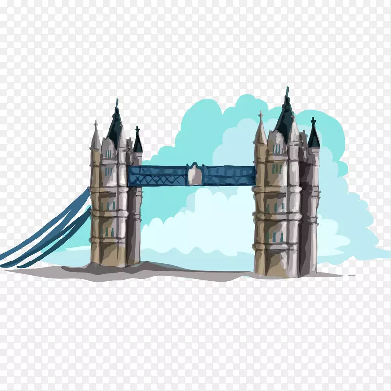塔桥伦敦绘制伦敦桥