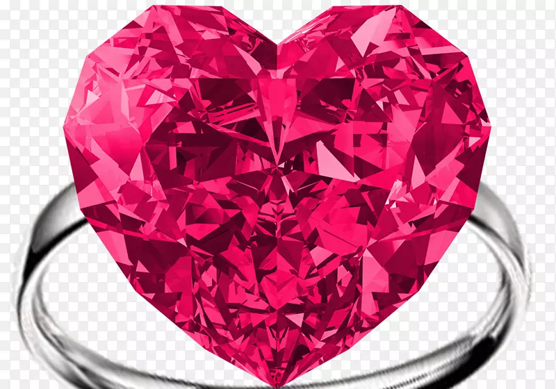 红色钻石夹艺术-红宝石戒指