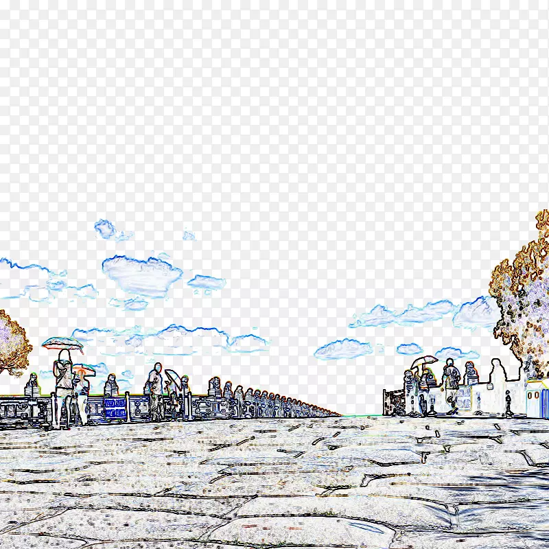 马可波罗桥旅游景点纪念碑彩绘卢沟桥