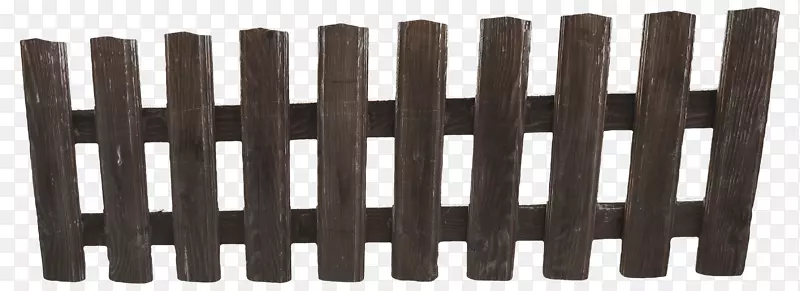 围栏花园树桩-黑色围栏