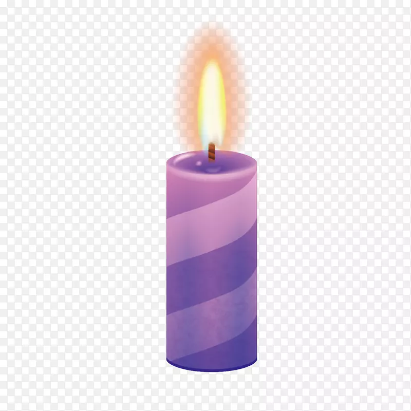 蜡烛生日-紫色蜡烛材料