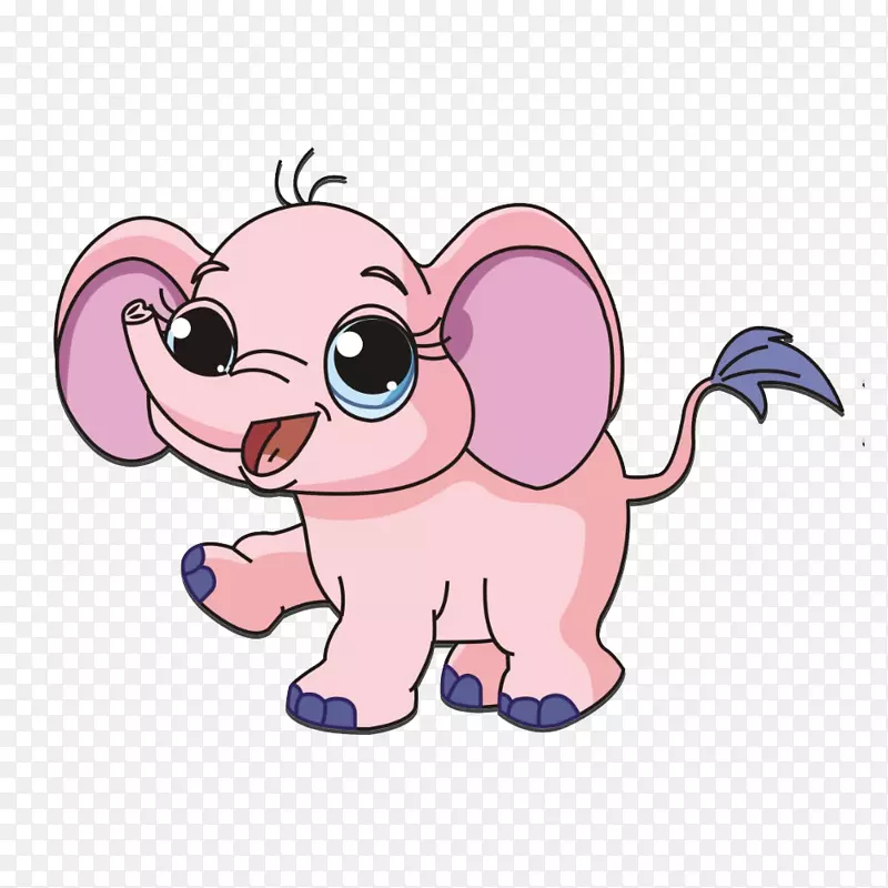 大象画婴儿可爱动画片-卡通小象
