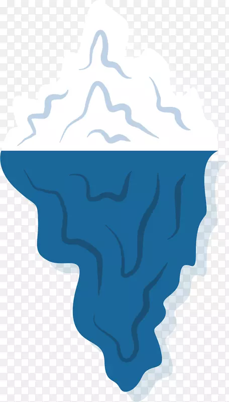 冰山卡通-蓝色冰山