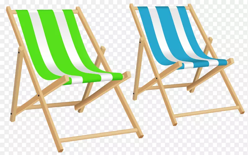 沙滩长椅剪贴画条纹椅