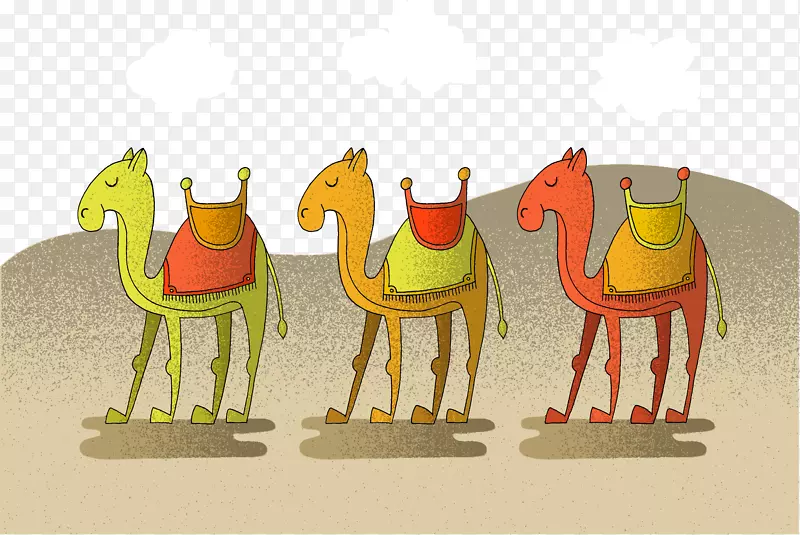 骆驼-沙漠图-骆驼