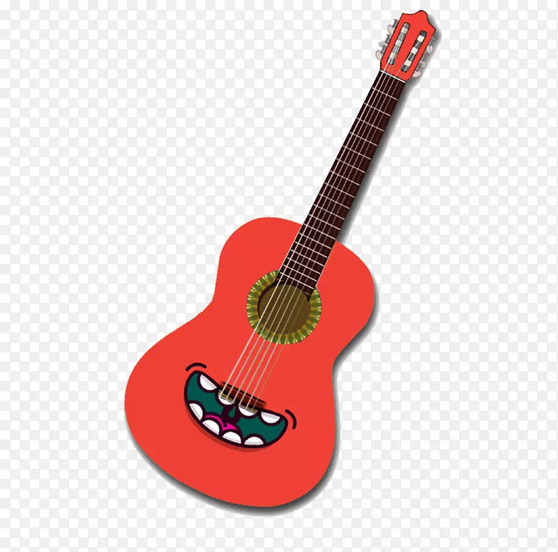 吉他卡通-创意吉他