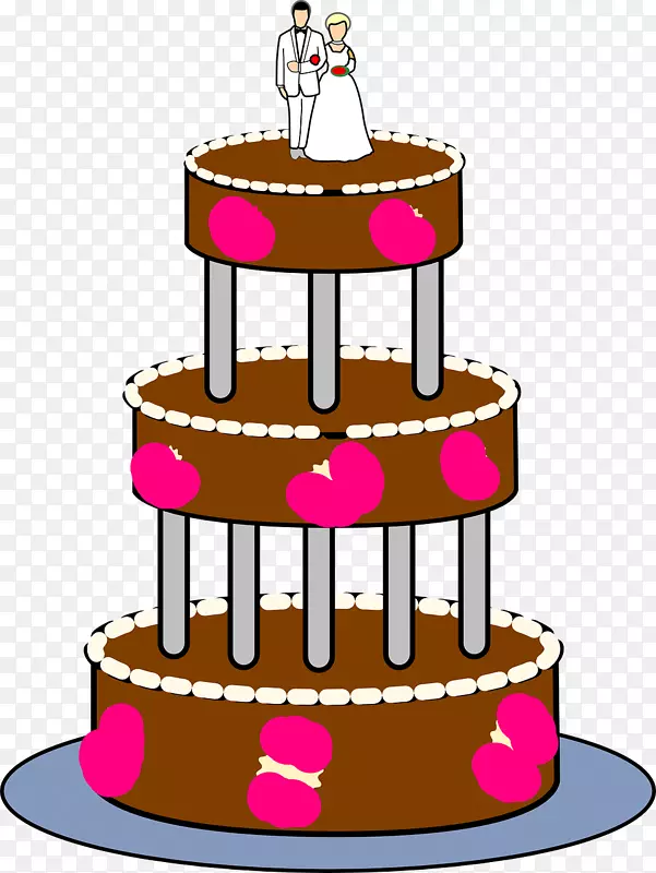 婚礼蛋糕生日蛋糕剪贴画-婚礼蛋糕