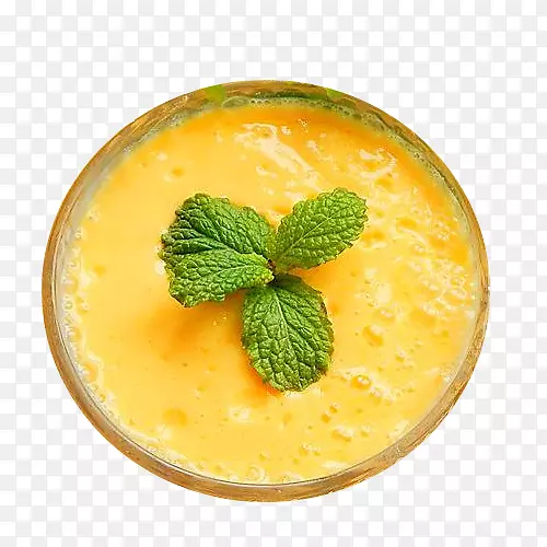 果汁芒果布丁酸奶饮料-带有芒果味道的酸奶
