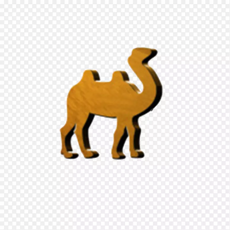骆驼猫科图案-木制骆驼标志