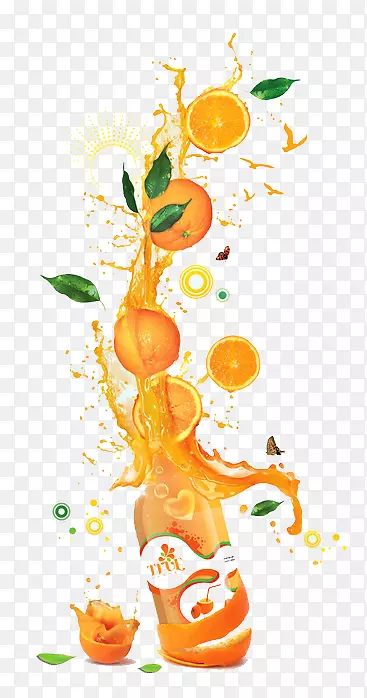 橙汁饮料-创意橙汁广告艺术作品