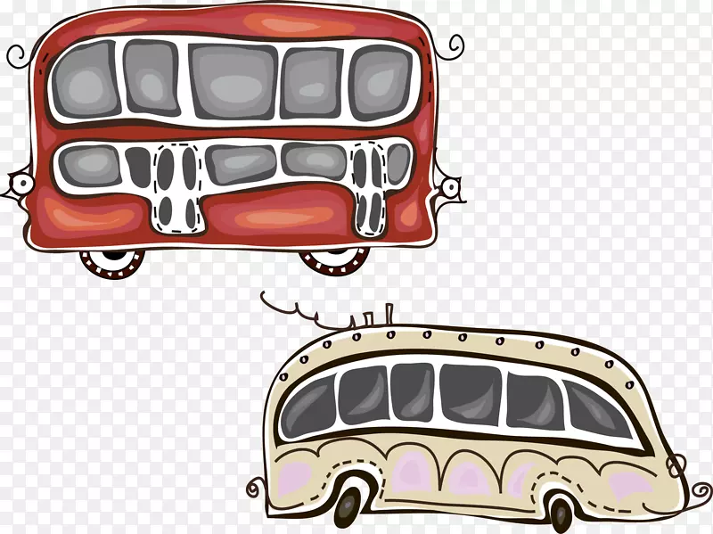 双层巴士公共交通旅游巴士服务.巴士卡通