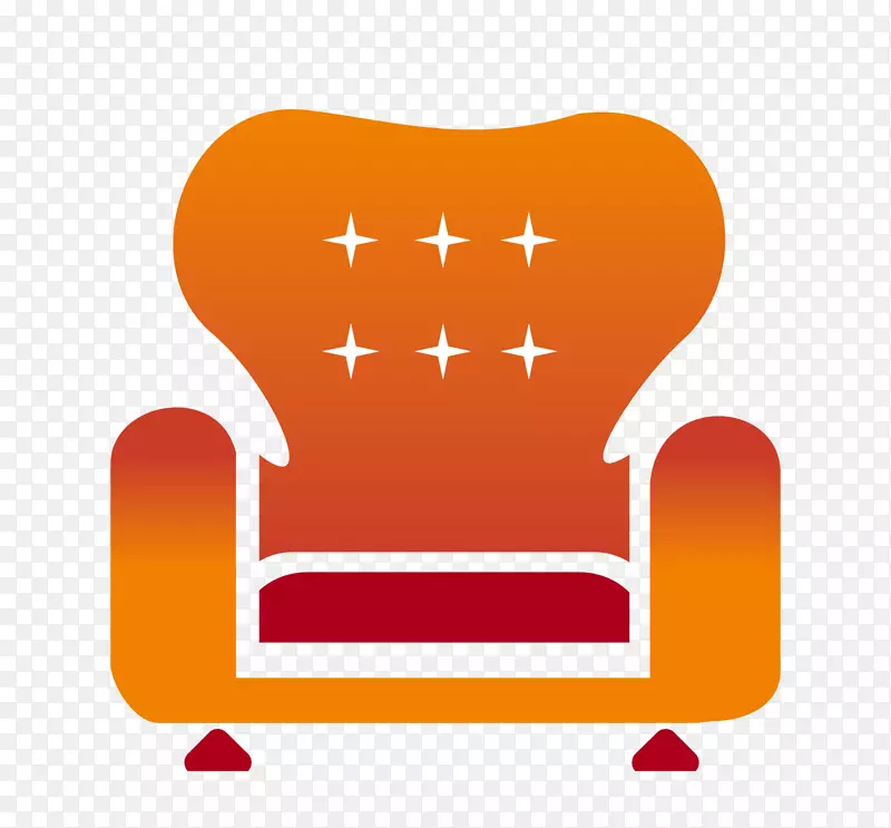 桌椅家具沙发橙色平底座