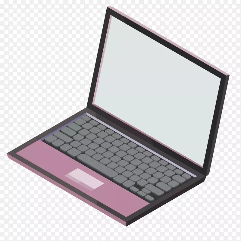 笔记本电脑-粉红色笔记本电脑