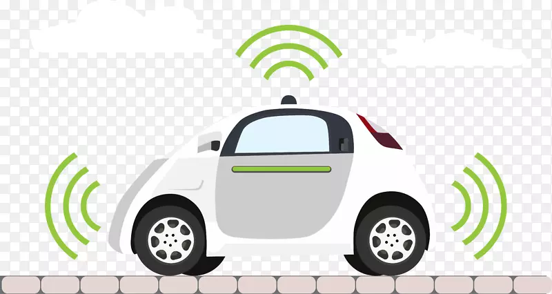 谷歌无人驾驶汽车自动驾驶-卡通免费驾驶汽车