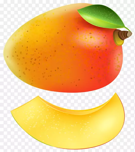 芒果橙水果剪贴画-芒果剪贴画