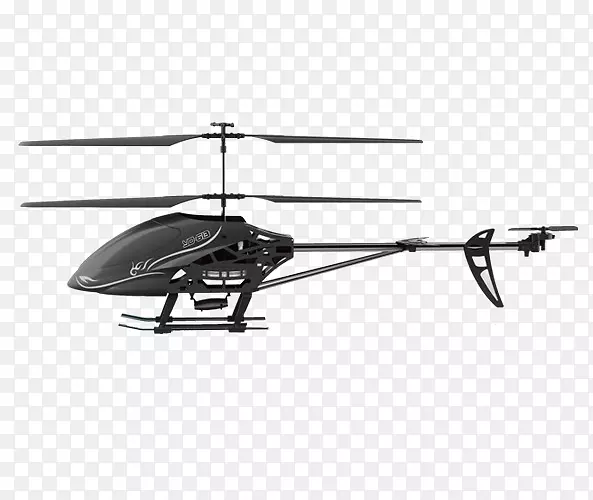直升机旋翼黑色直升机无线电控制直升机纯黑色直升机