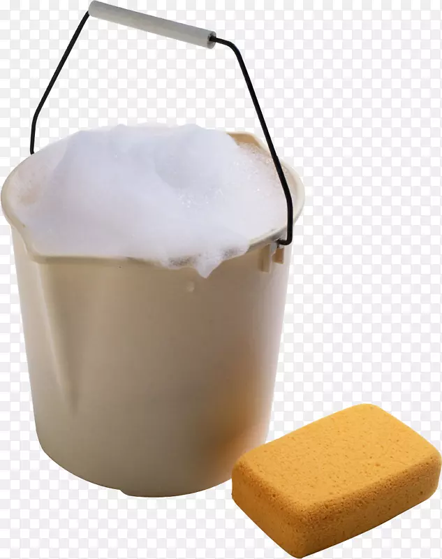 水桶清洁肥皂剪辑艺术-拖动海绵桶材料自由拉