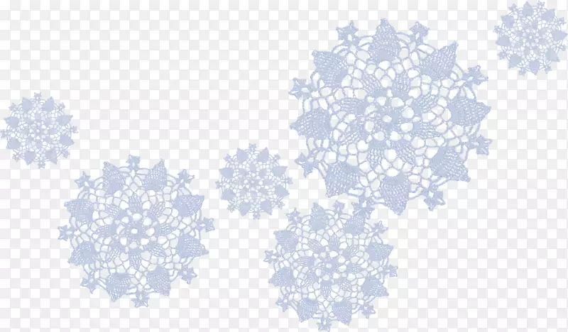 雪花图案-美丽的蓝色雪花
