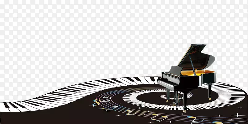 钢琴下载-手绘黑色钢琴